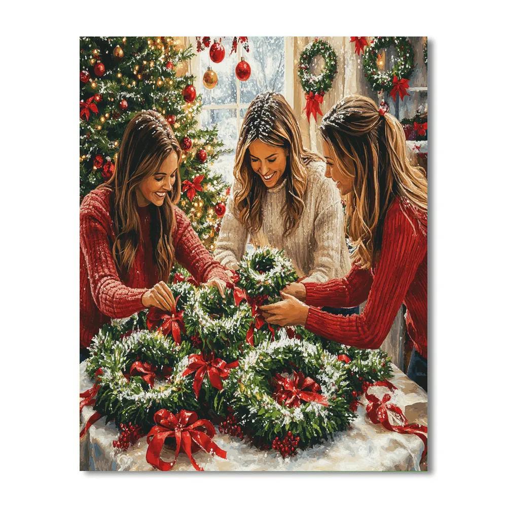 Wreath Workshop Afternoon Paint by numbers art
