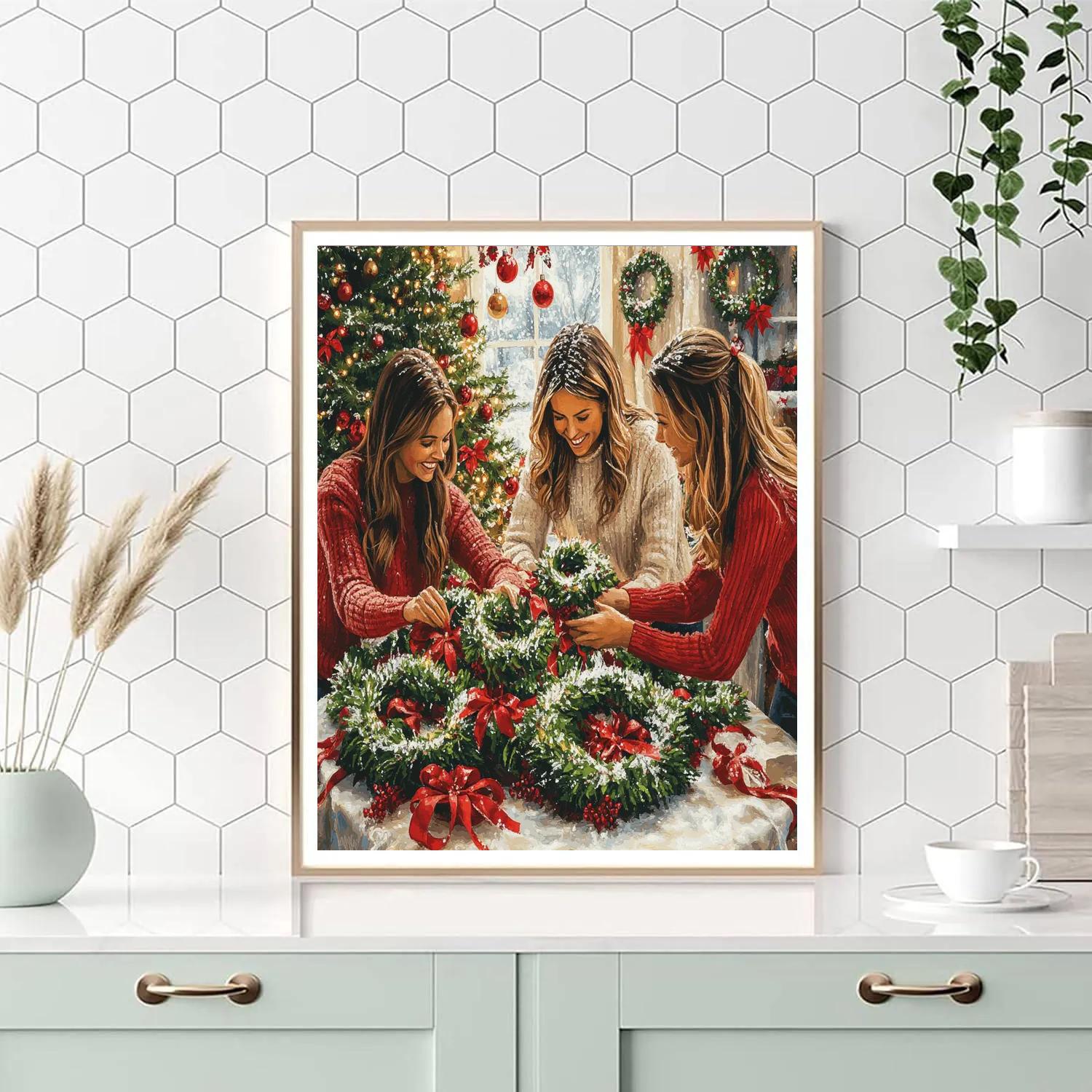 Wreath Workshop Afternoon Paint by numbers art