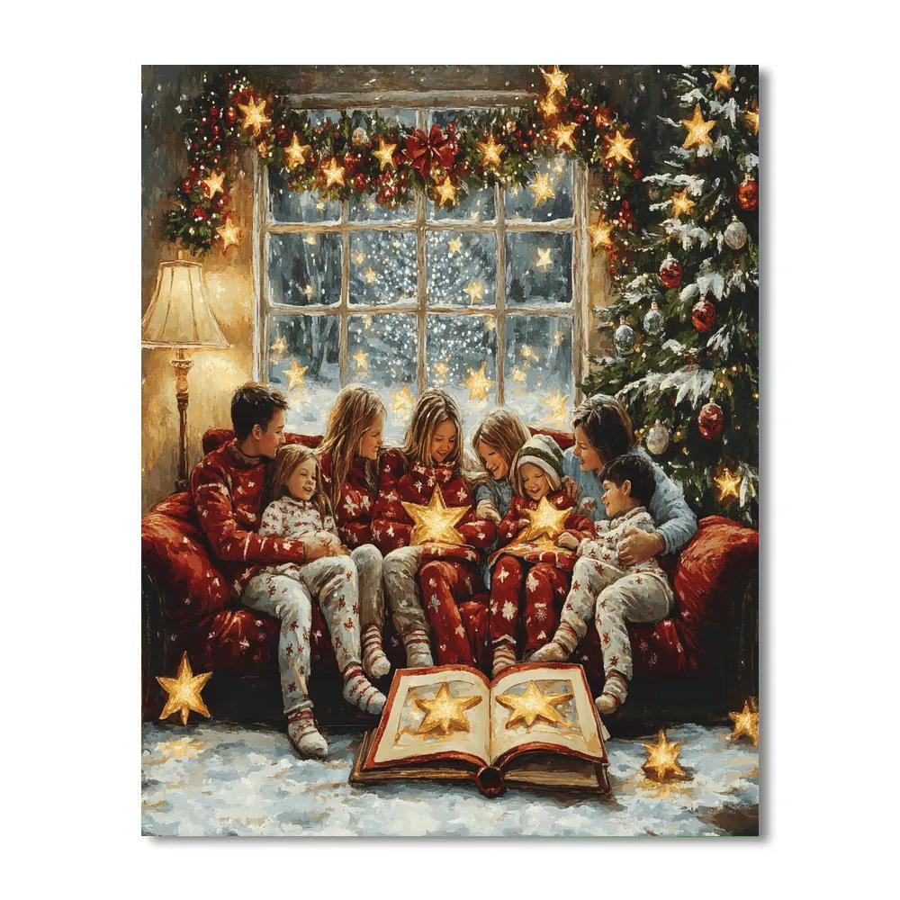 Star Garland Storytime Paint by numbers art