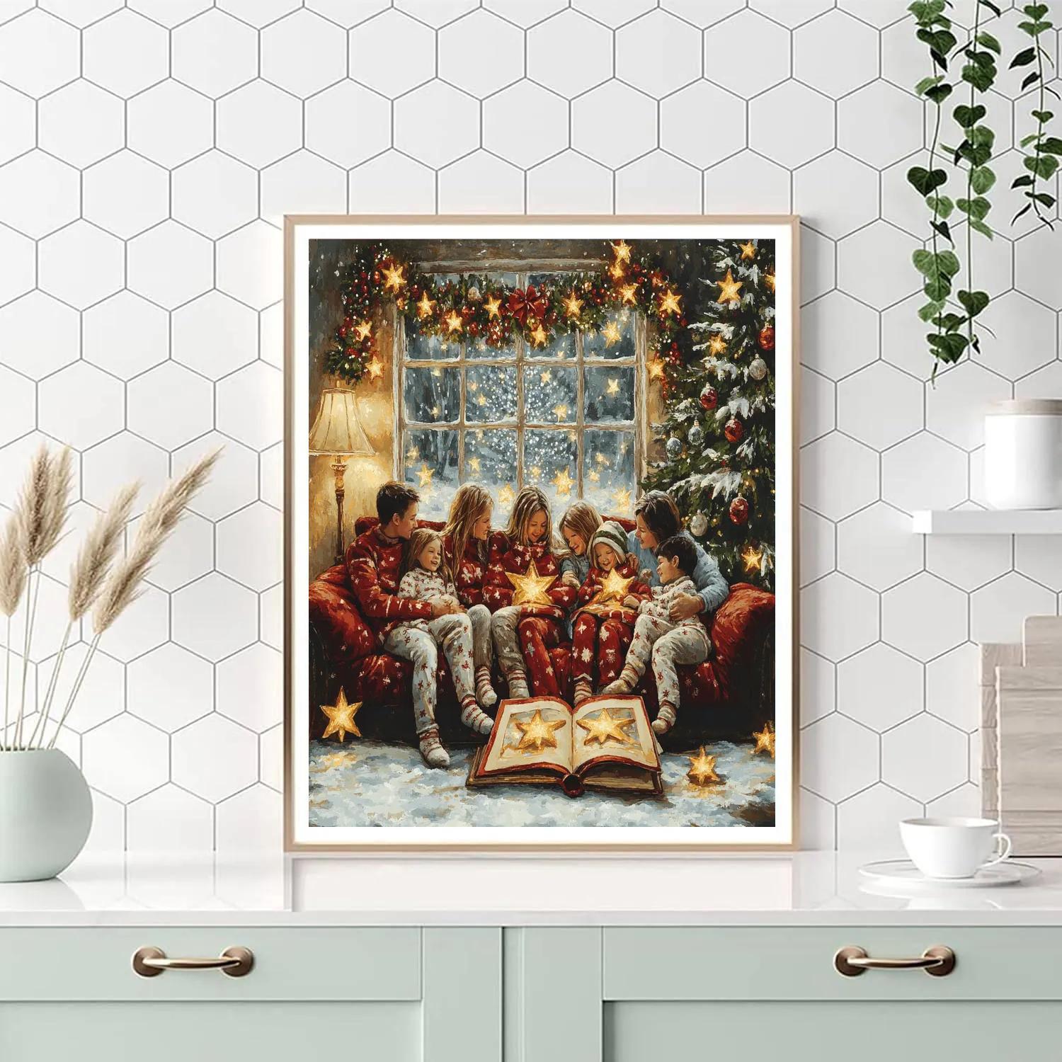 Star Garland Storytime Paint by numbers art