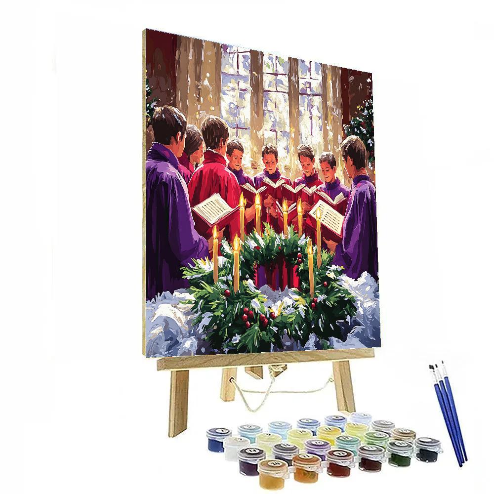 Choir By The Advent Candles Numbered painting kits