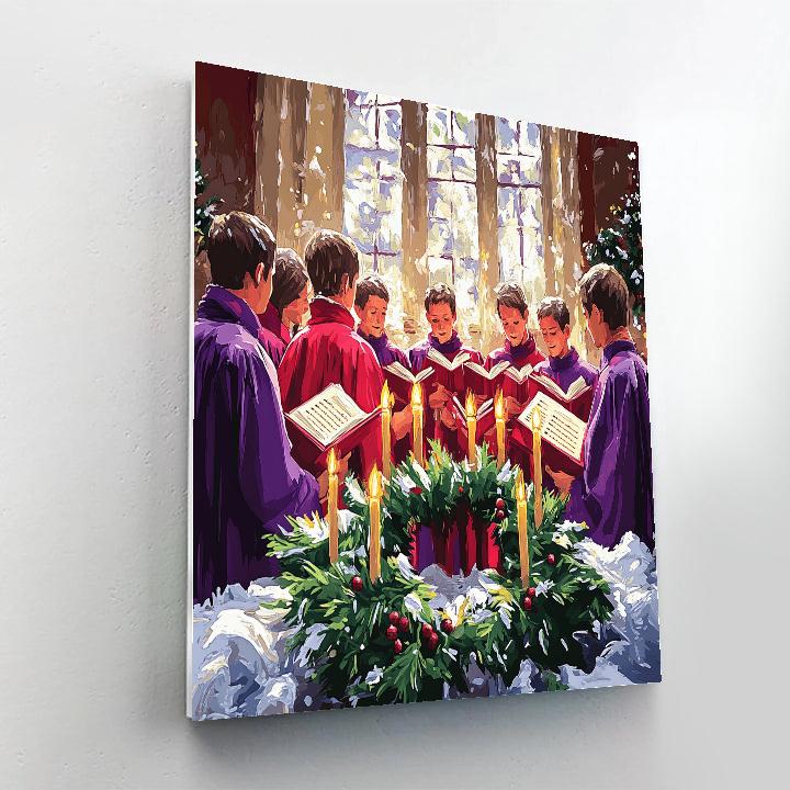 Choir By The Advent Candles Numbered painting kits
