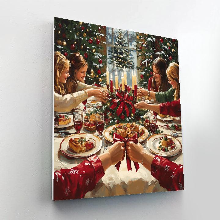 Christmas Eve Table Blessing paint by numbers