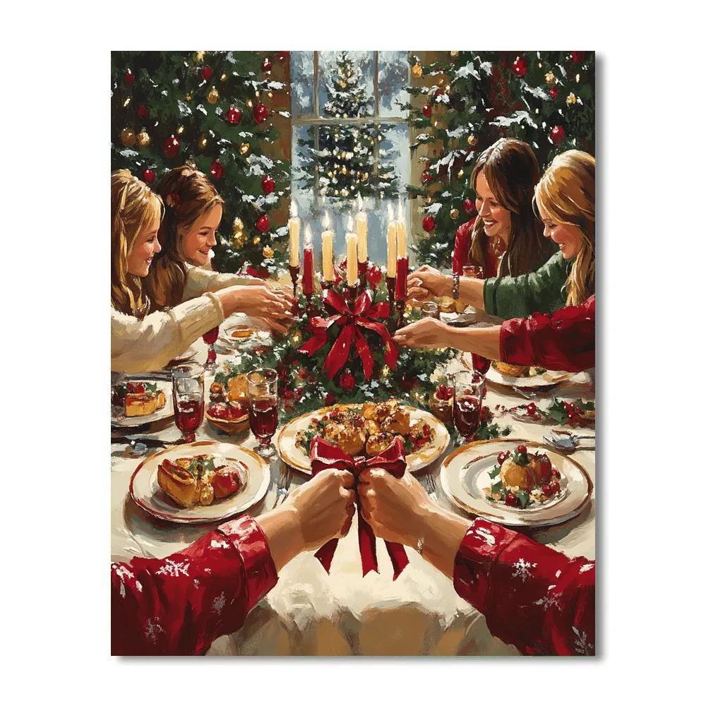 Christmas Eve Table Blessing paint by numbers