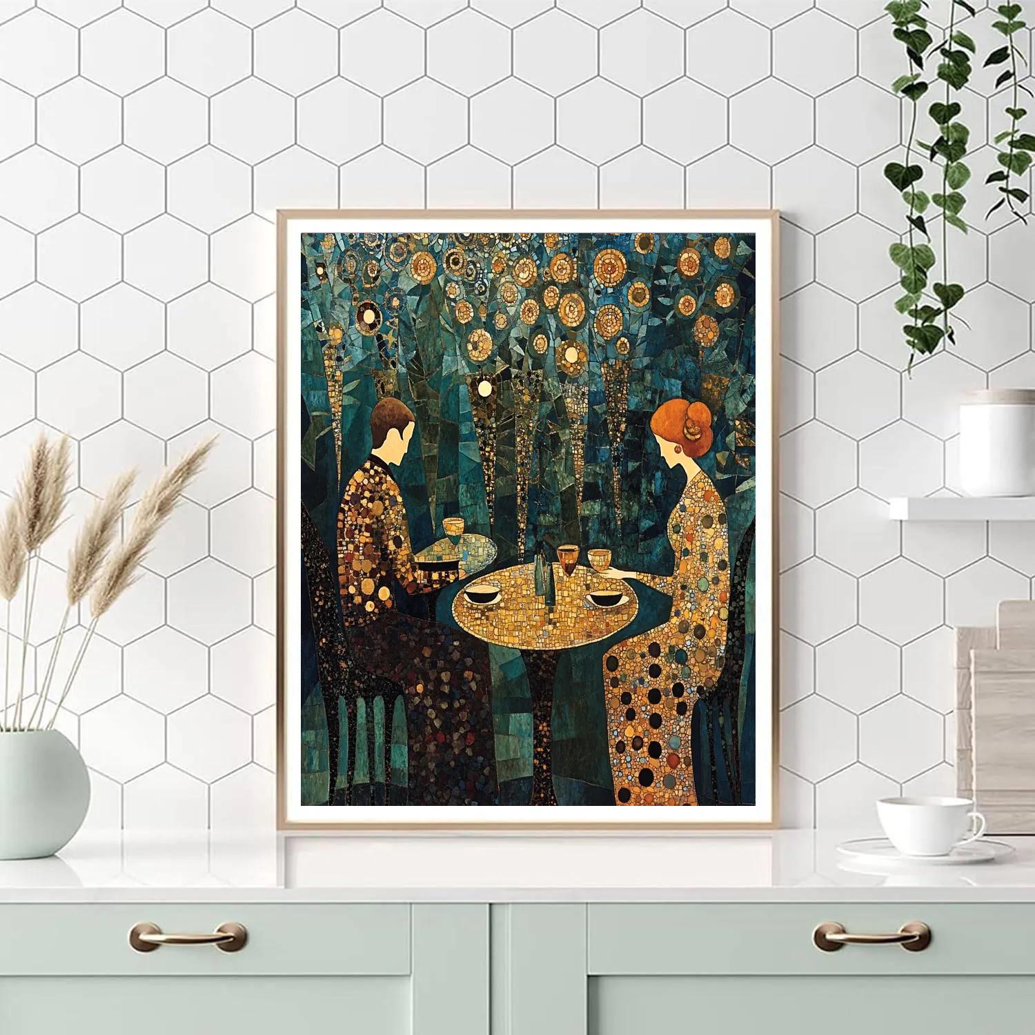 Gustav Klimt Inspired Golden Garden Café DIY paint by numbers