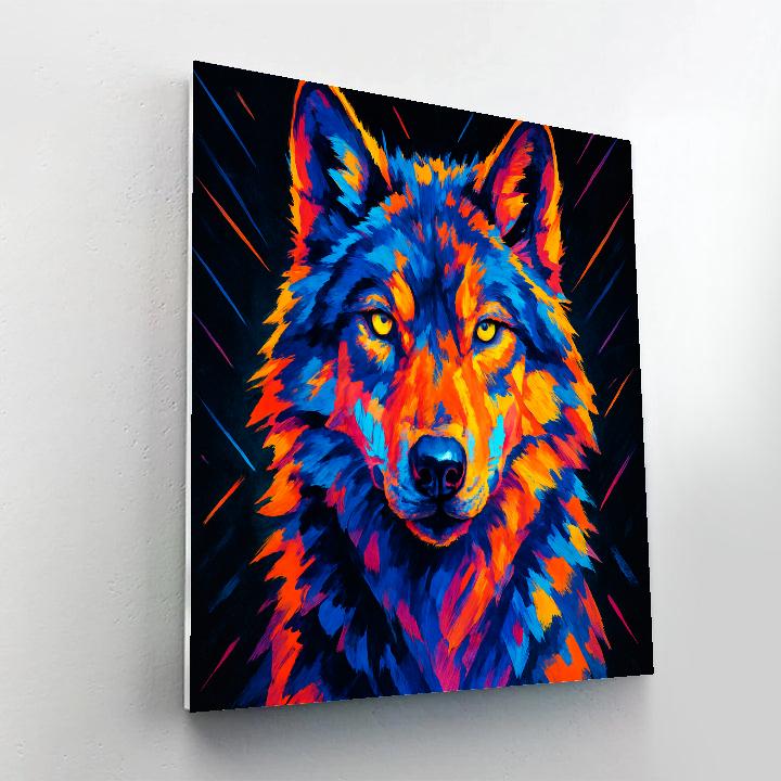 Prismatic Thunder Wolf Gaze Paint by numbers kits