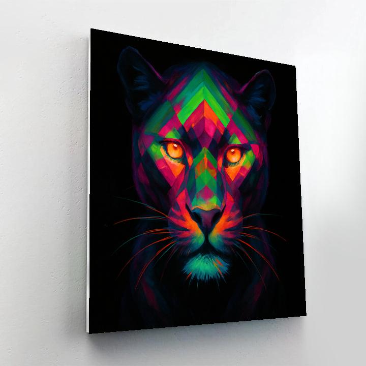 Neon Jungle Panther Majesty DIY paint by numbers