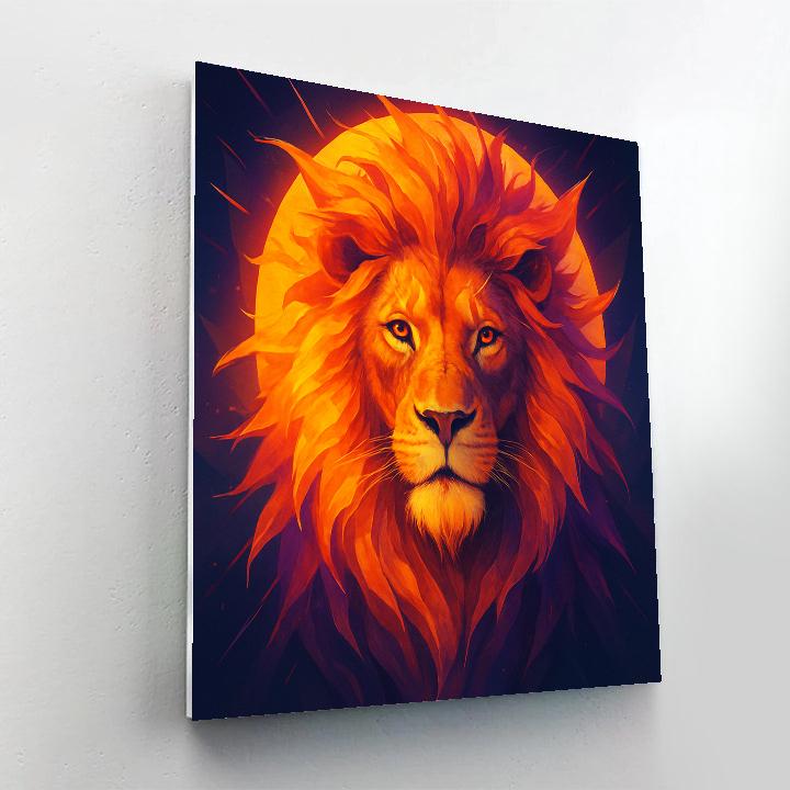 Solar Crown Lion Aura Paint by numbers kits