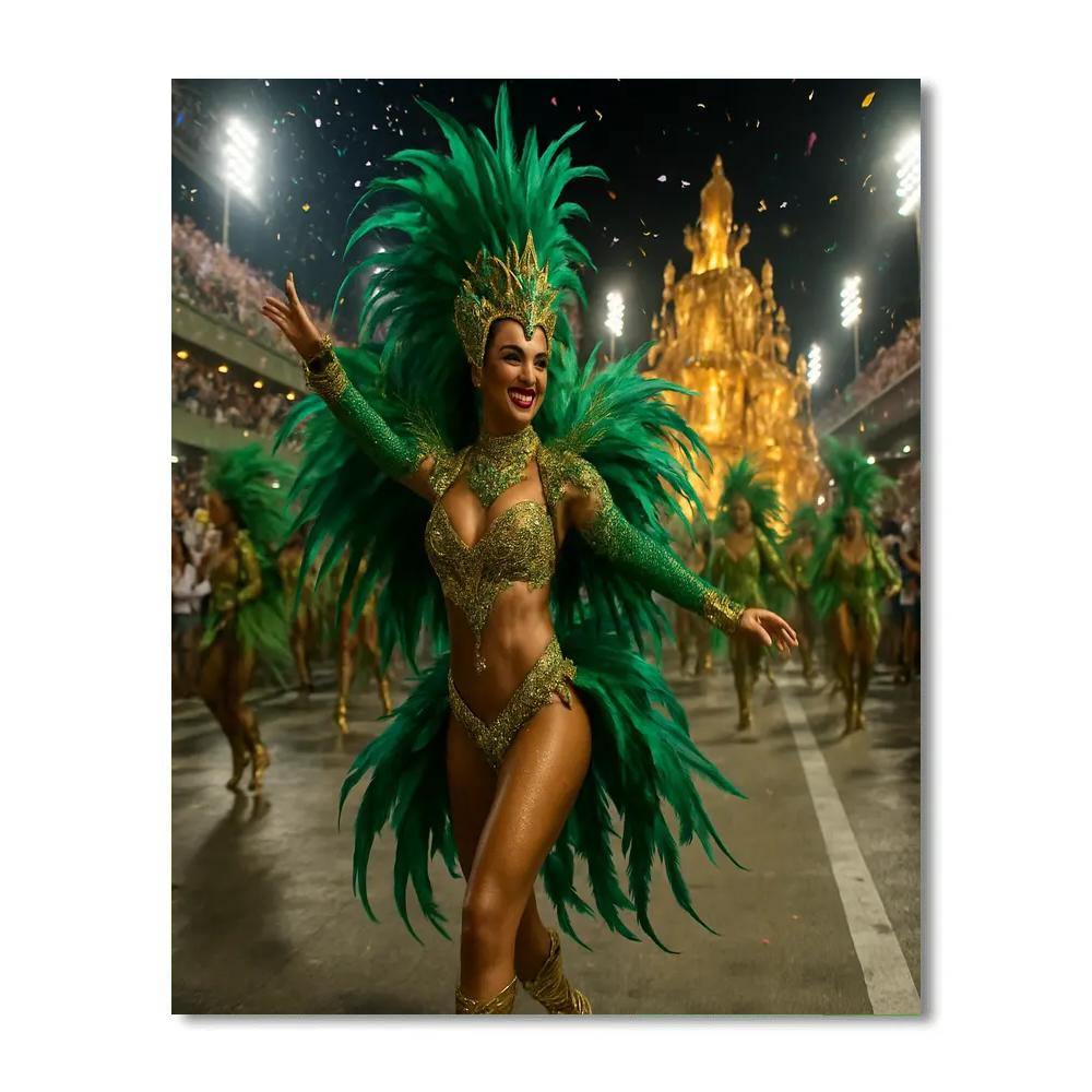 Rio Carnival Samba Parade At Sambadrome paint by number