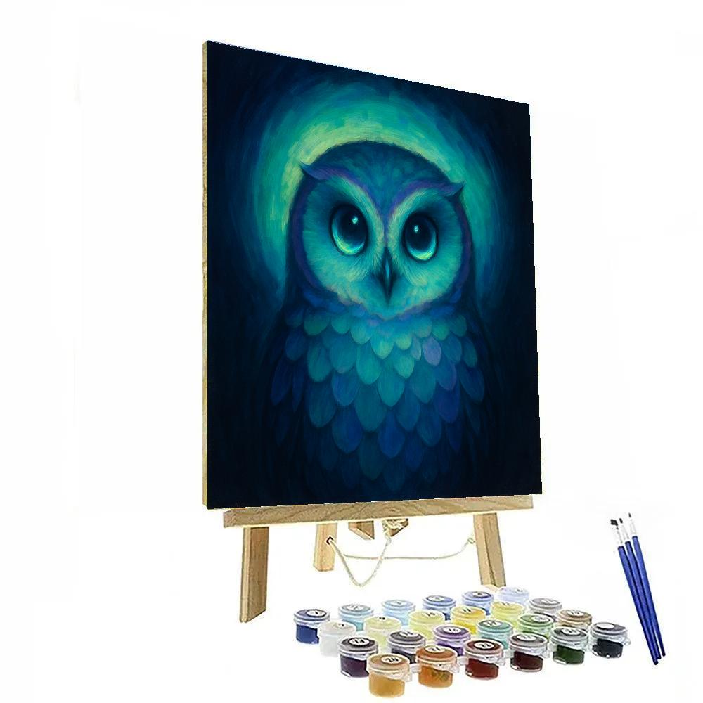 Aurora Owl Sentinel paint by numbers