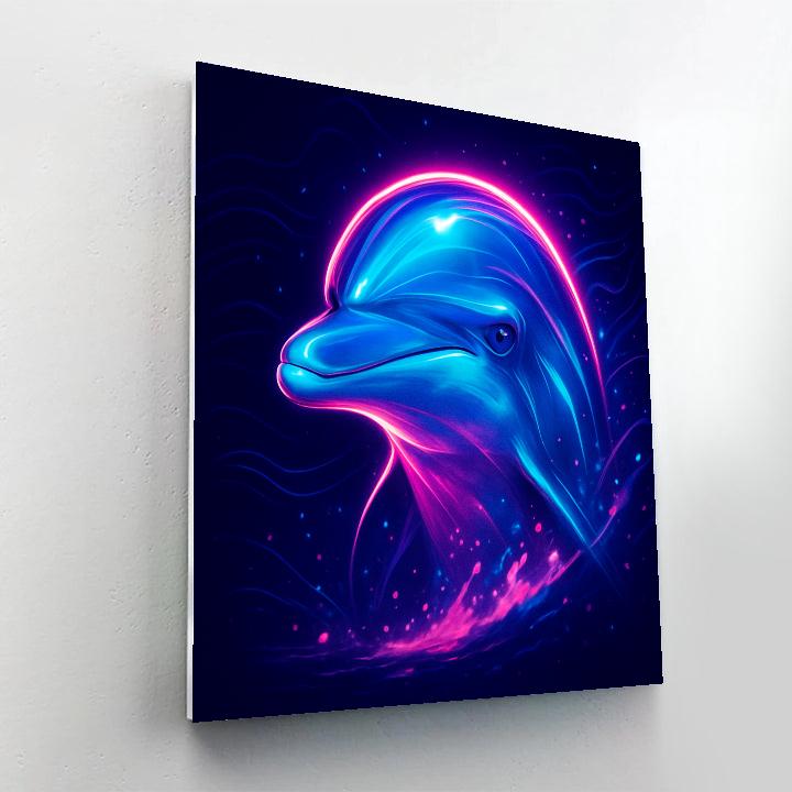 Electric Dolphin Crest paint by number