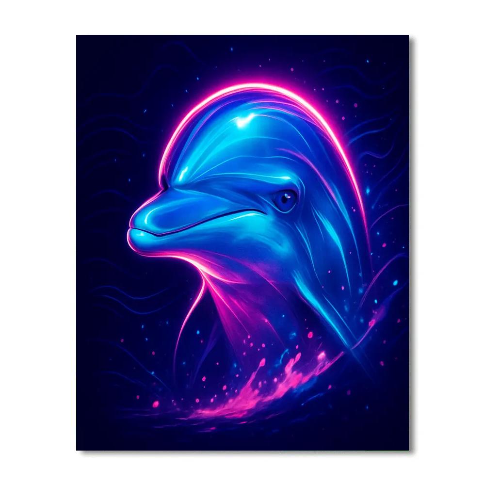Electric Dolphin Crest paint by number