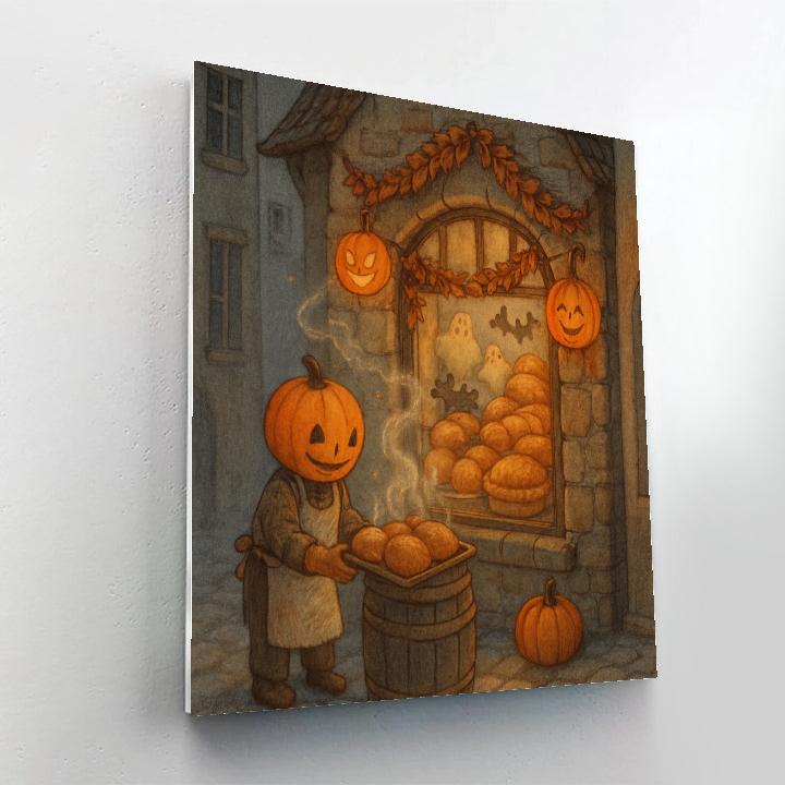 Moonlit Bakery Of Haunted Sweet Treats Painting by numbers kit