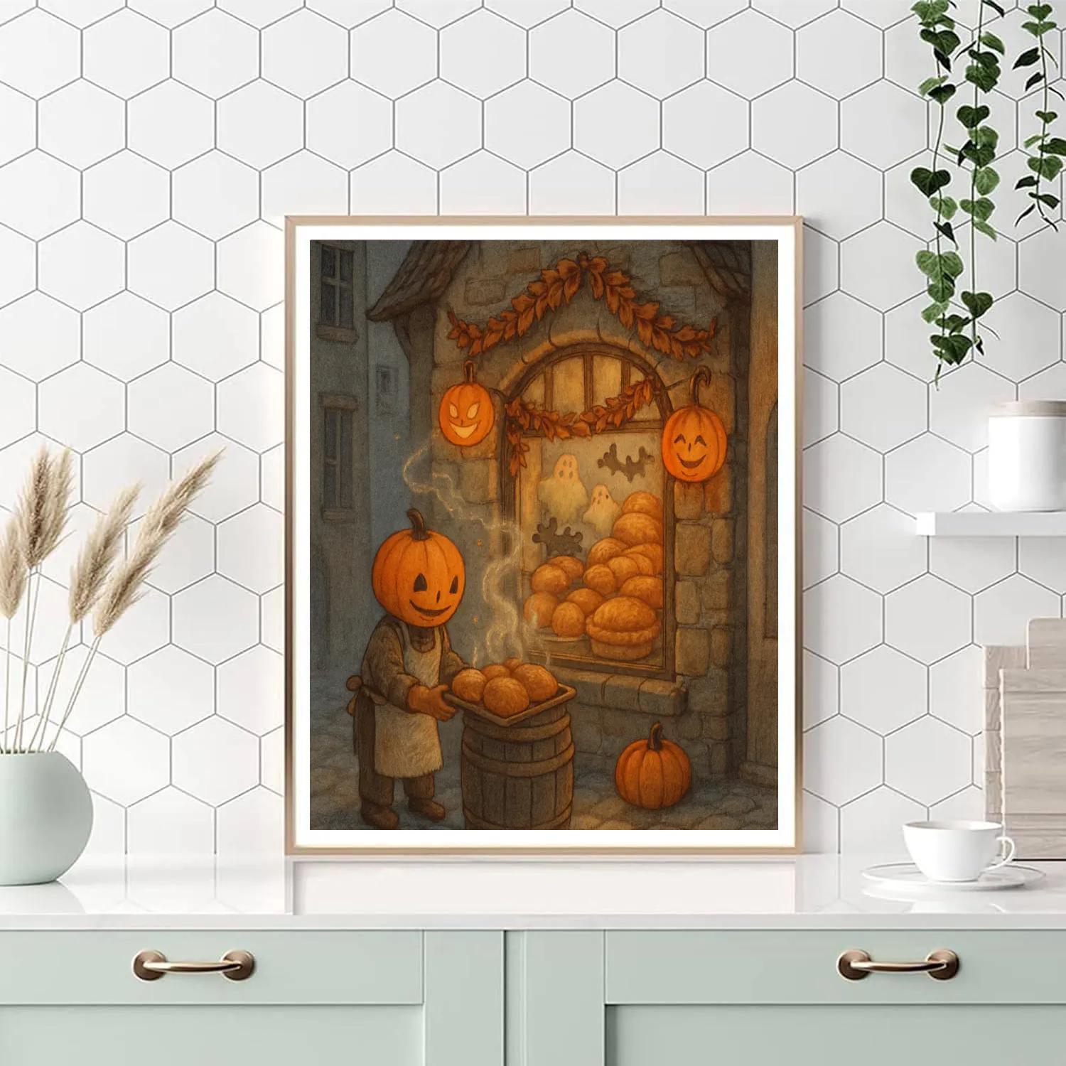 Moonlit Bakery Of Haunted Sweet Treats Painting by numbers kit