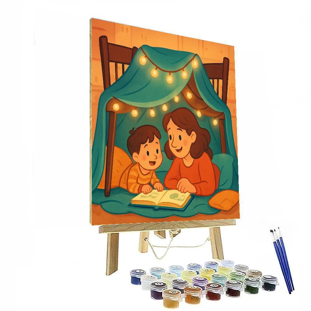Kitchen Fort Storytime With Mom Painting by numbers kit