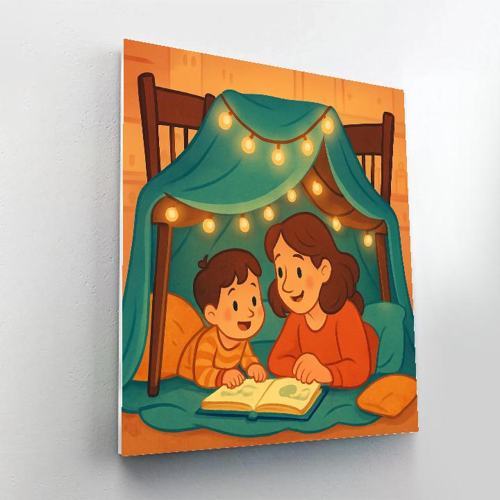 Kitchen Fort Storytime With Mom Painting by numbers kit