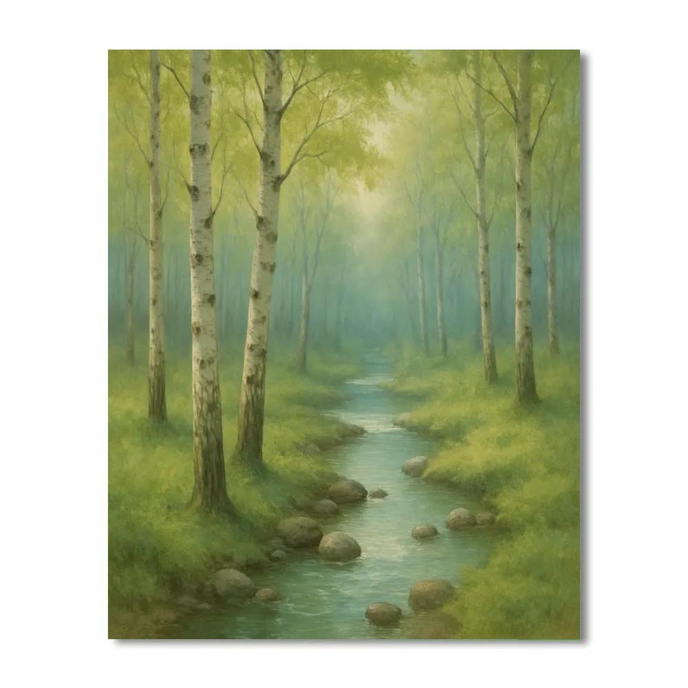 Crystal Brook In Birchwood Hollow paint by numbers