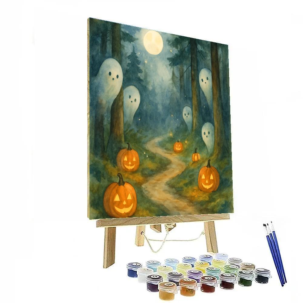 Forest Lantern Path Of Gentle Spirits Numbered painting kits