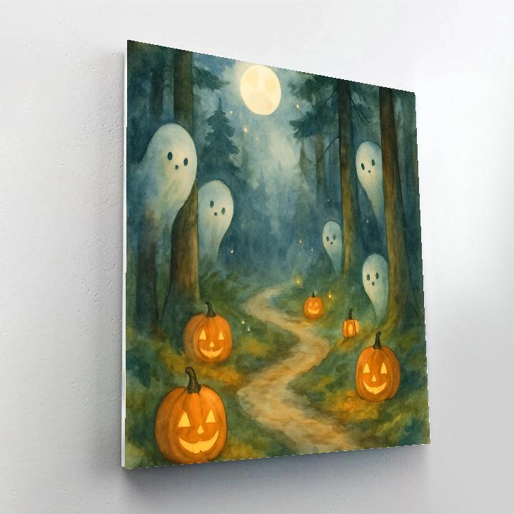 Forest Lantern Path Of Gentle Spirits Numbered painting kits