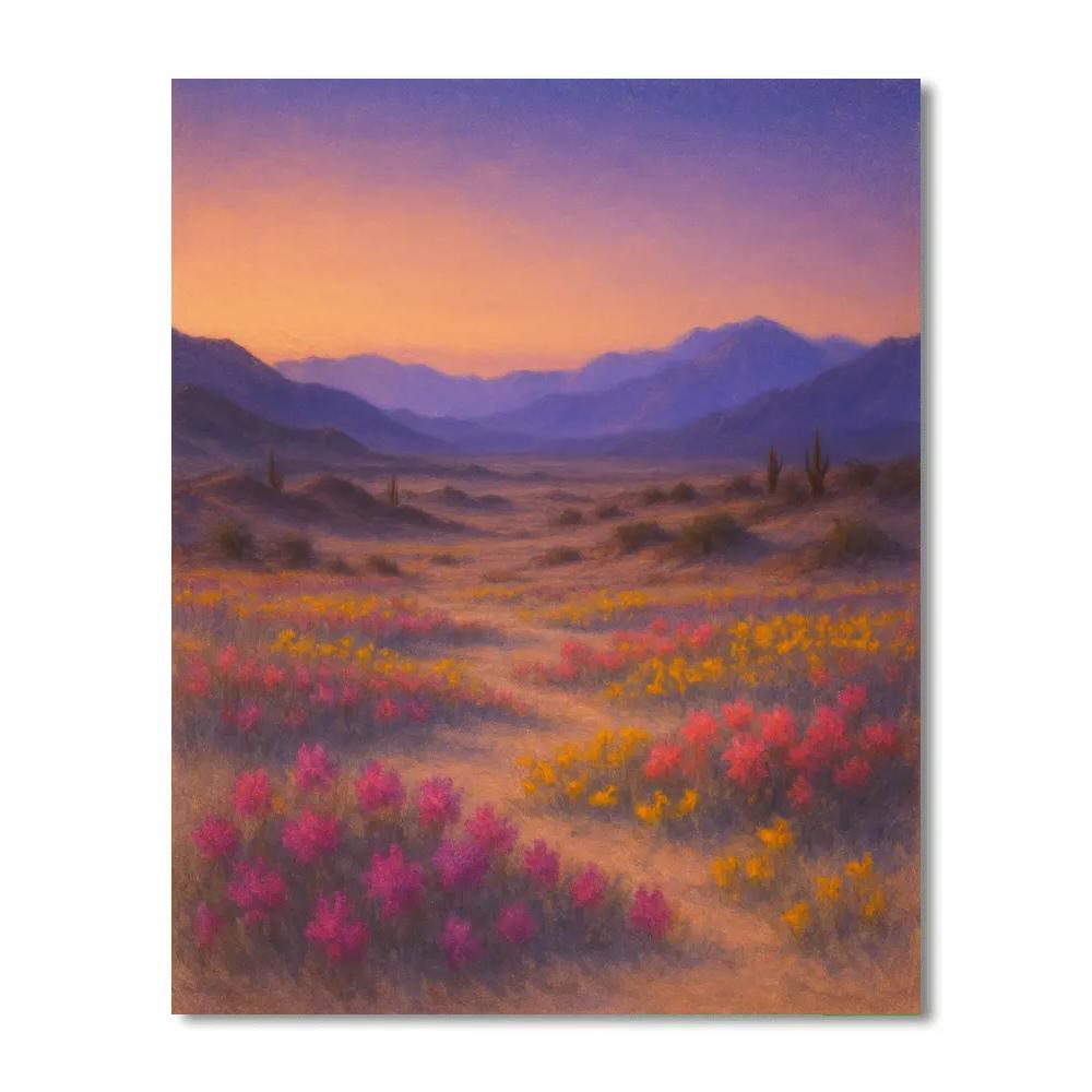 Twilight Over Desert Bloom Valley paint by color