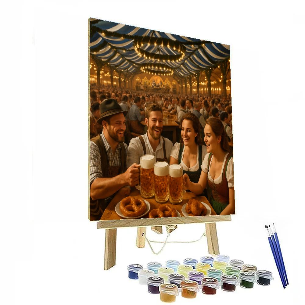 Oktoberfest Beer Tent In Munich Painting by numbers kit