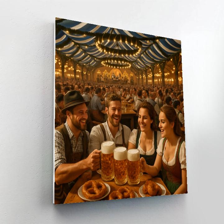 Oktoberfest Beer Tent In Munich Painting by numbers kit