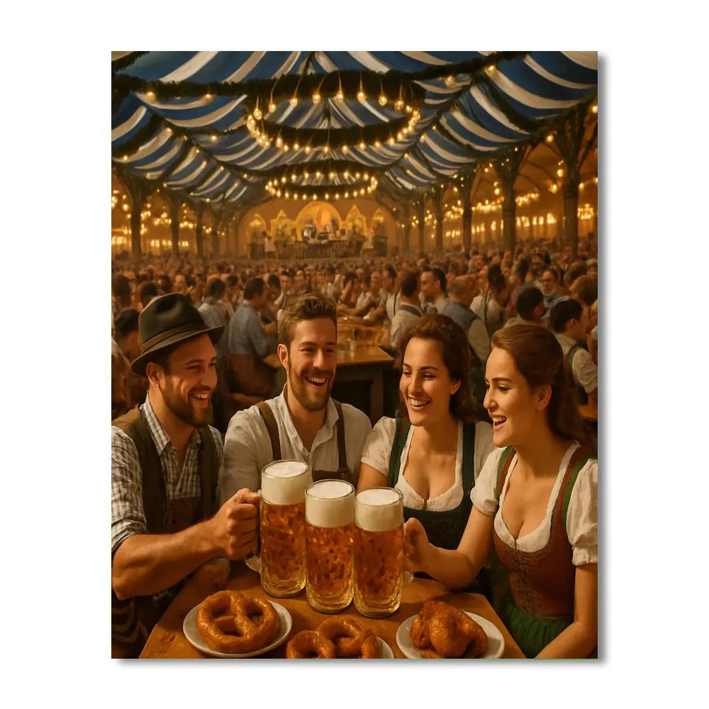 Oktoberfest Beer Tent In Munich Painting by numbers kit