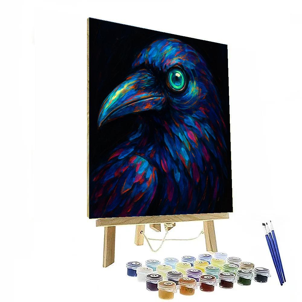 Cosmic Raven Echo Paint by numbers art