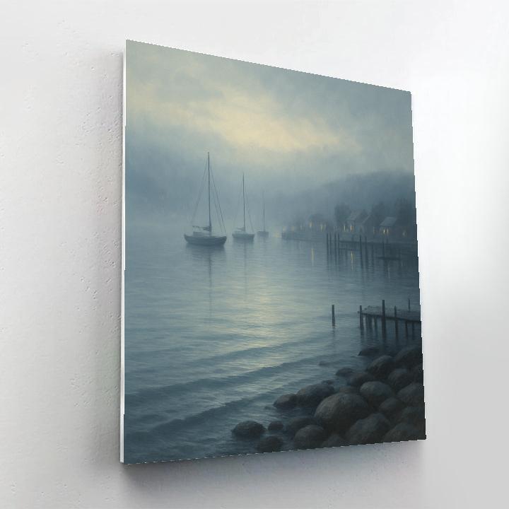 Harbor Lights On Misty Bay Numbered painting kits