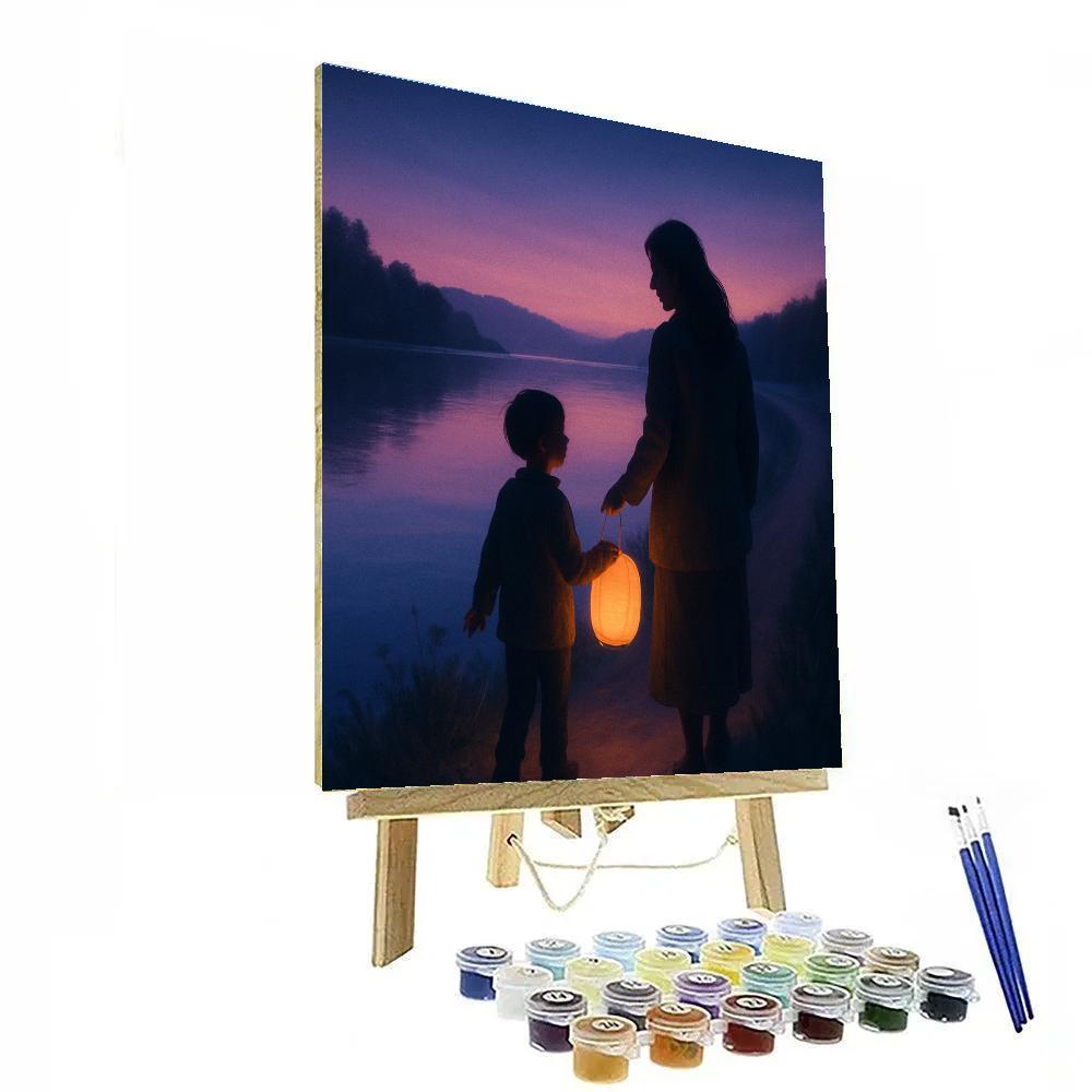 Mothers Day Lantern Walk Around The Lake Numbered painting kits
