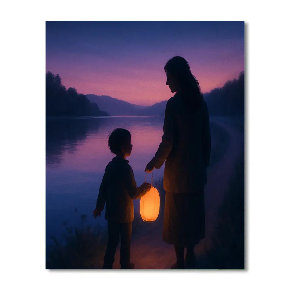Mothers Day Lantern Walk Around The Lake Numbered painting kits