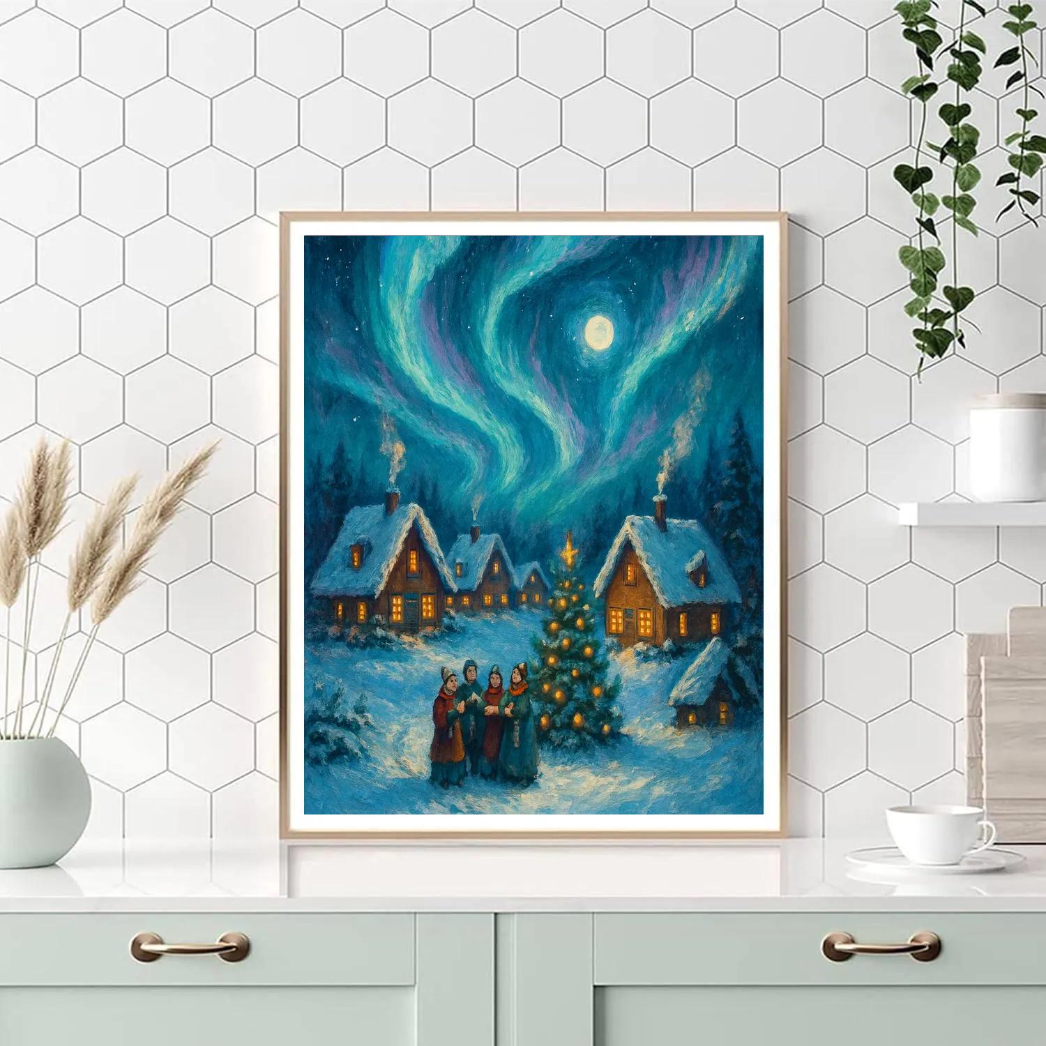 Aurora Village Carol Paint by numbers art