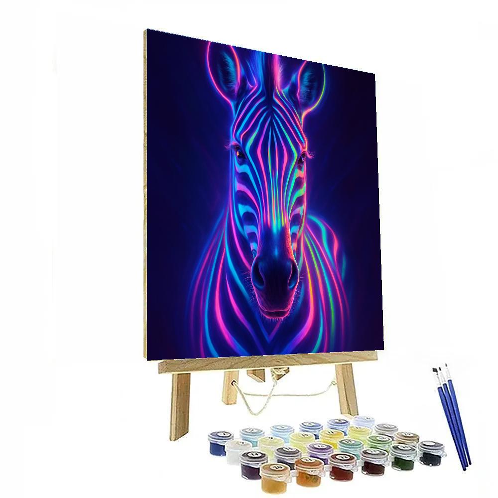 Starlight Zebra Pulse Paint by numbers kits