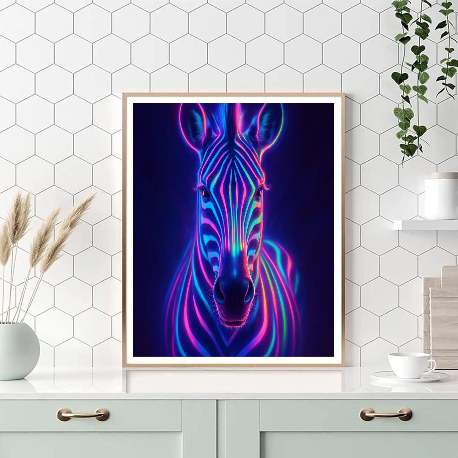 Starlight Zebra Pulse Paint by numbers kits