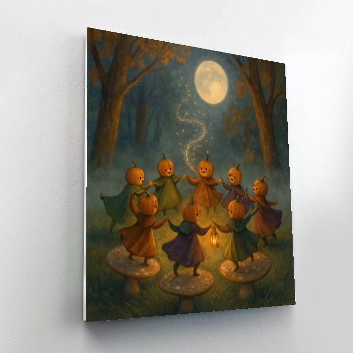 Mushroom Ring Harvest Dance Painting by numbers kit