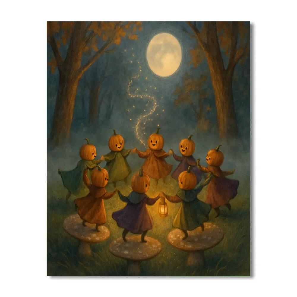 Mushroom Ring Harvest Dance Painting by numbers kit