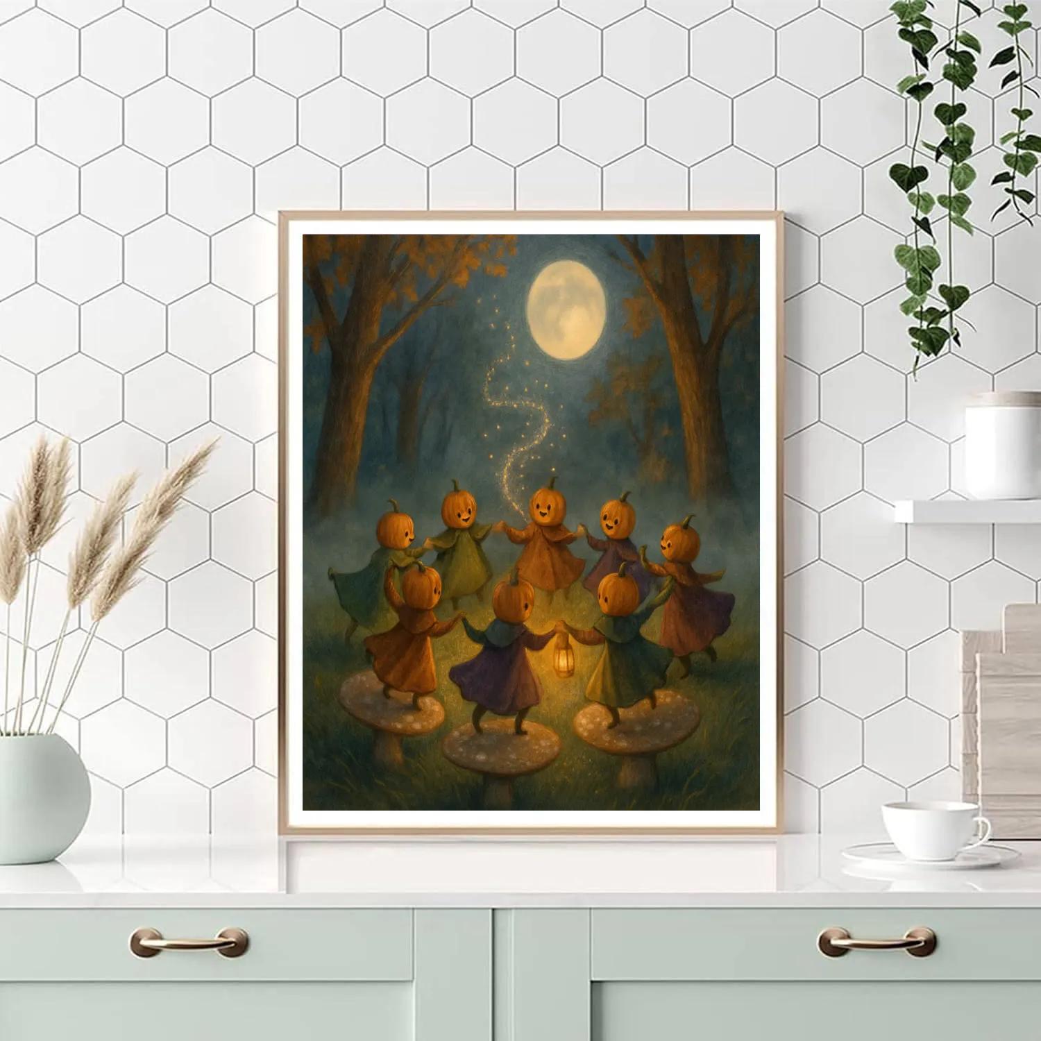 Mushroom Ring Harvest Dance Painting by numbers kit