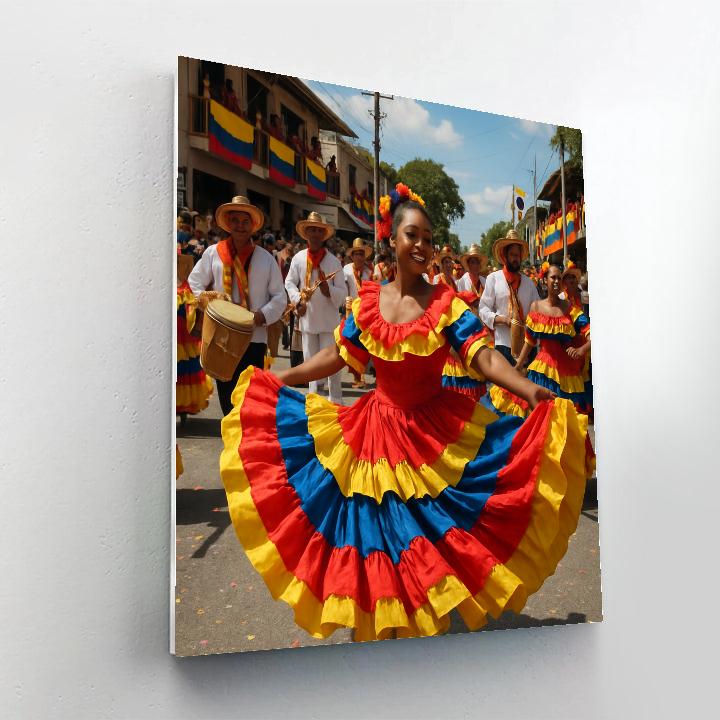 Carnaval De Barranquilla Street Cumbia Numbered painting kits