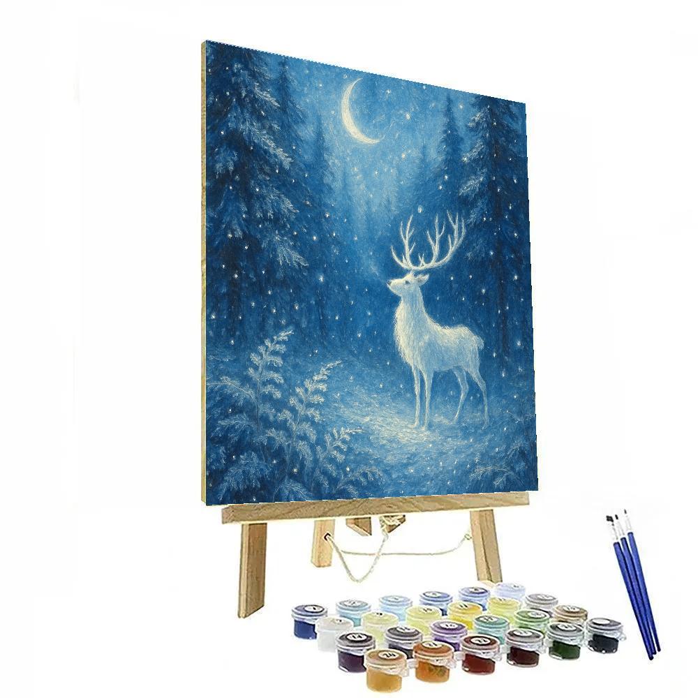 Reindeer Moon Whisper painting number kit