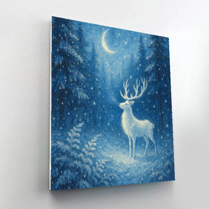 Reindeer Moon Whisper painting number kit