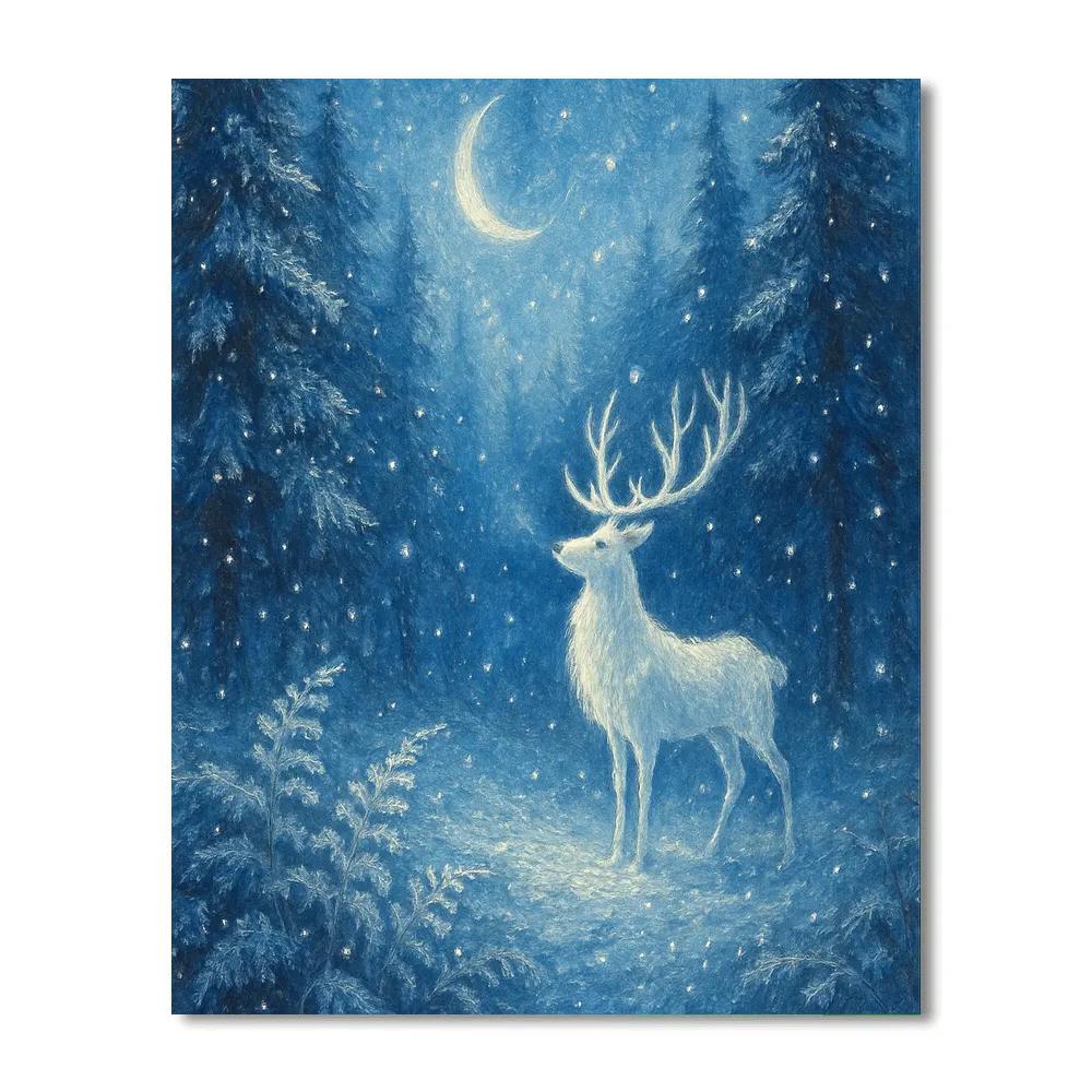 Reindeer Moon Whisper painting number kit