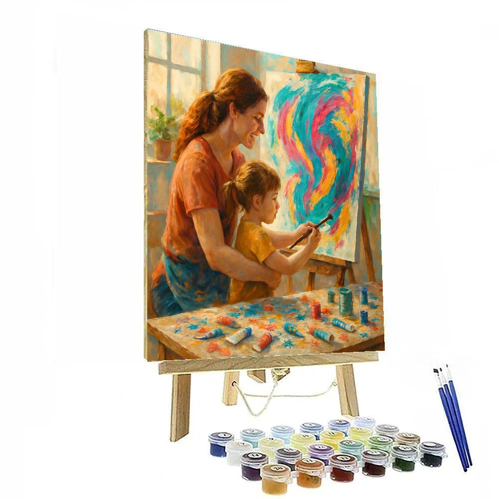 Art Studio Canvas Collaboration With Mom Paint by numbers art
