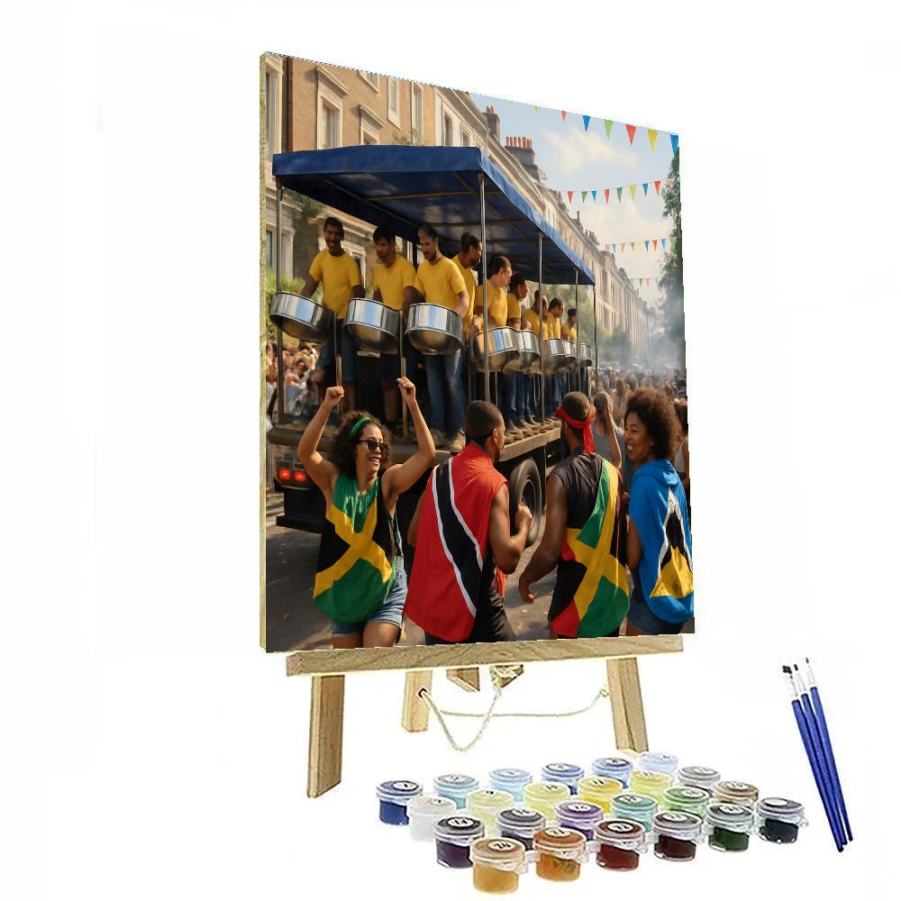 Notting Hill Carnival Steelband On London Street Number painting