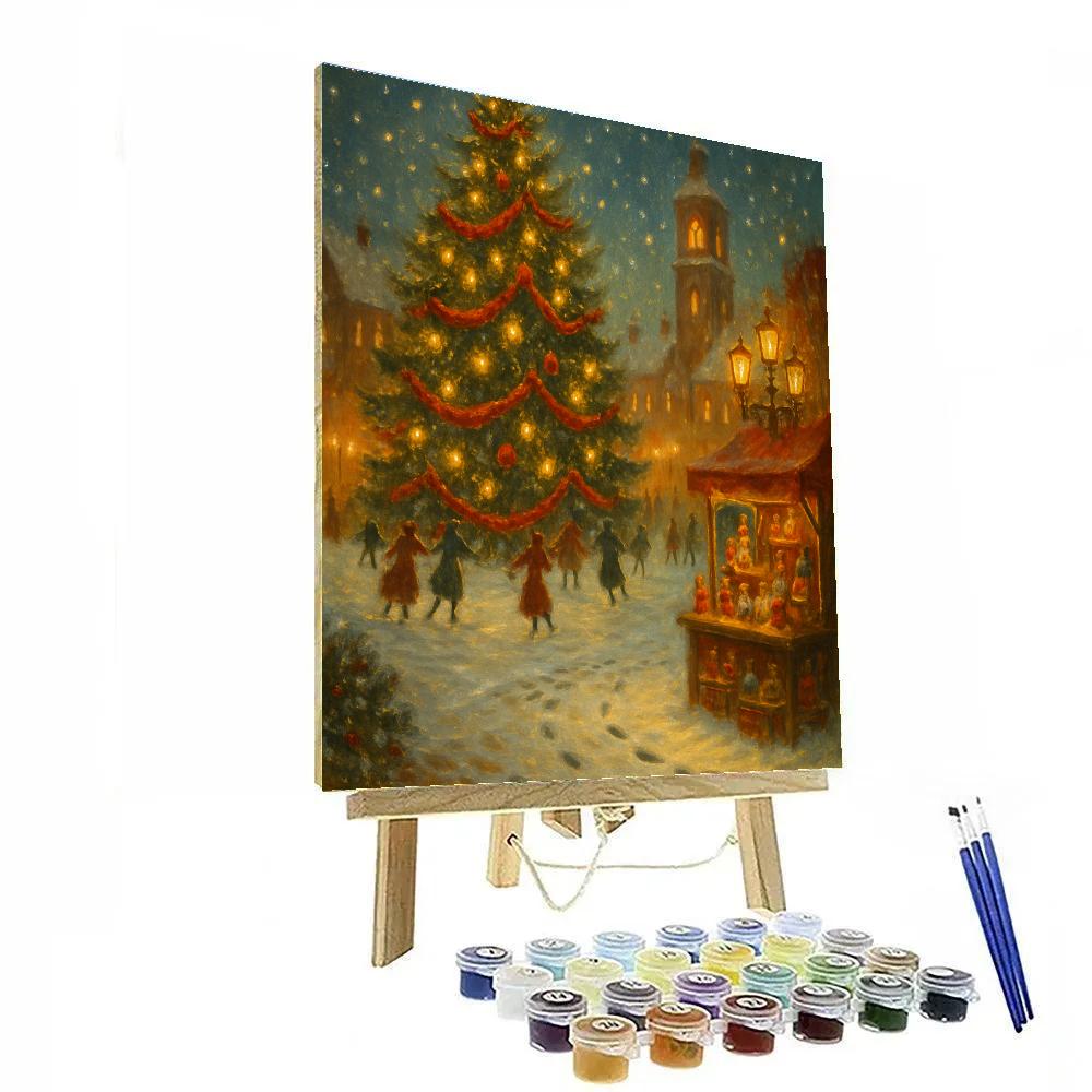 Town Square Evergreen Waltz Numbered painting kits