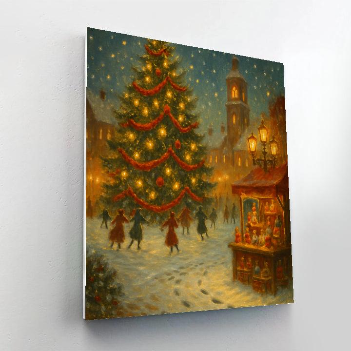 Town Square Evergreen Waltz Numbered painting kits