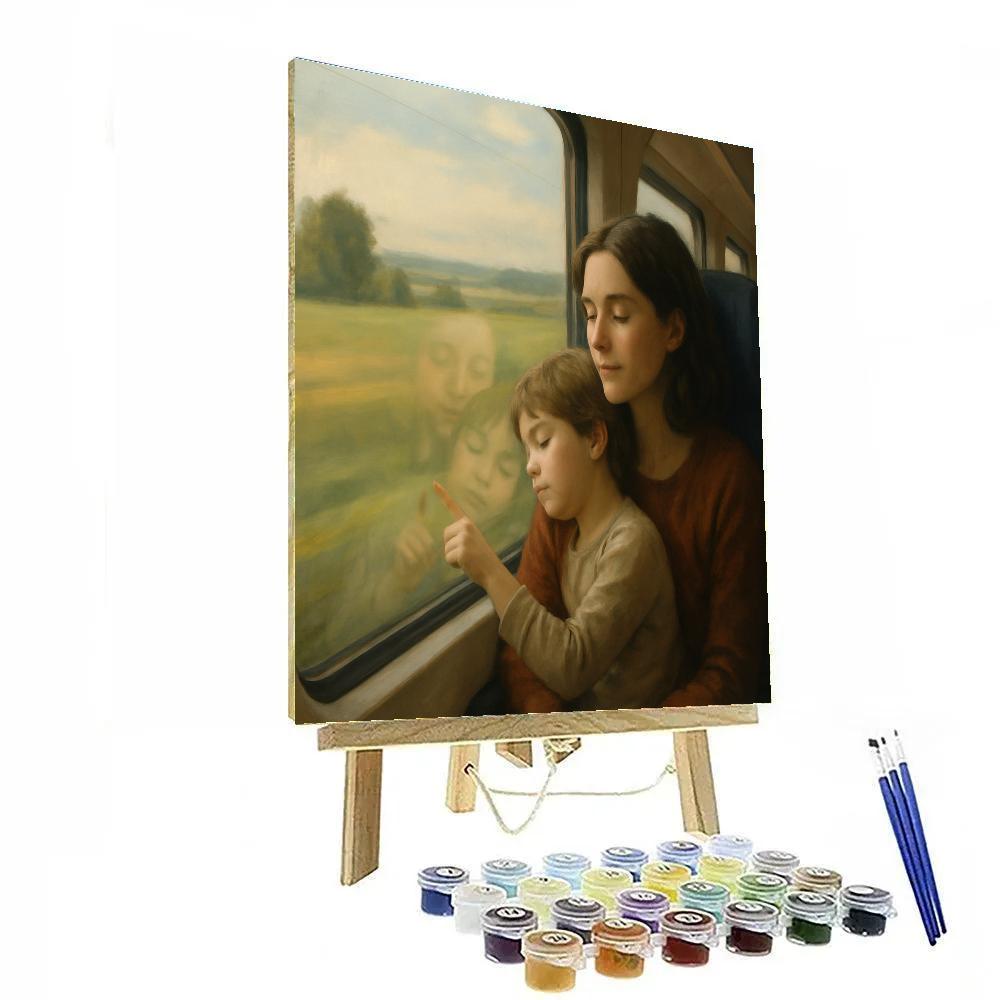 Train Journey Window Reflections With Mom DIY paint by numbers