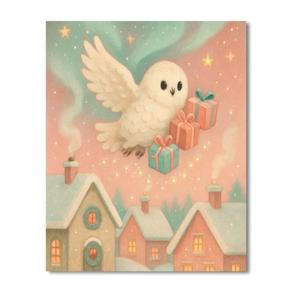 Polar Post Owl painting number kit