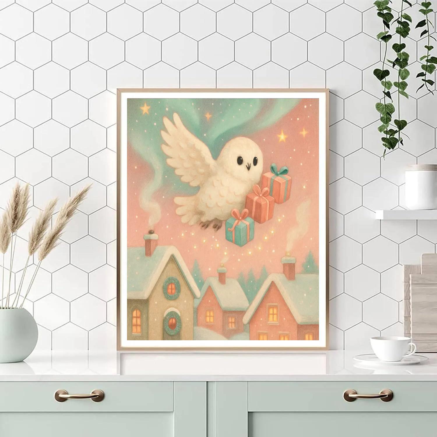 Polar Post Owl painting number kit
