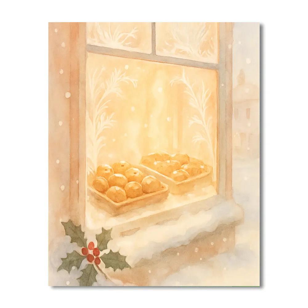 Icicle Bakery Morning Number painting