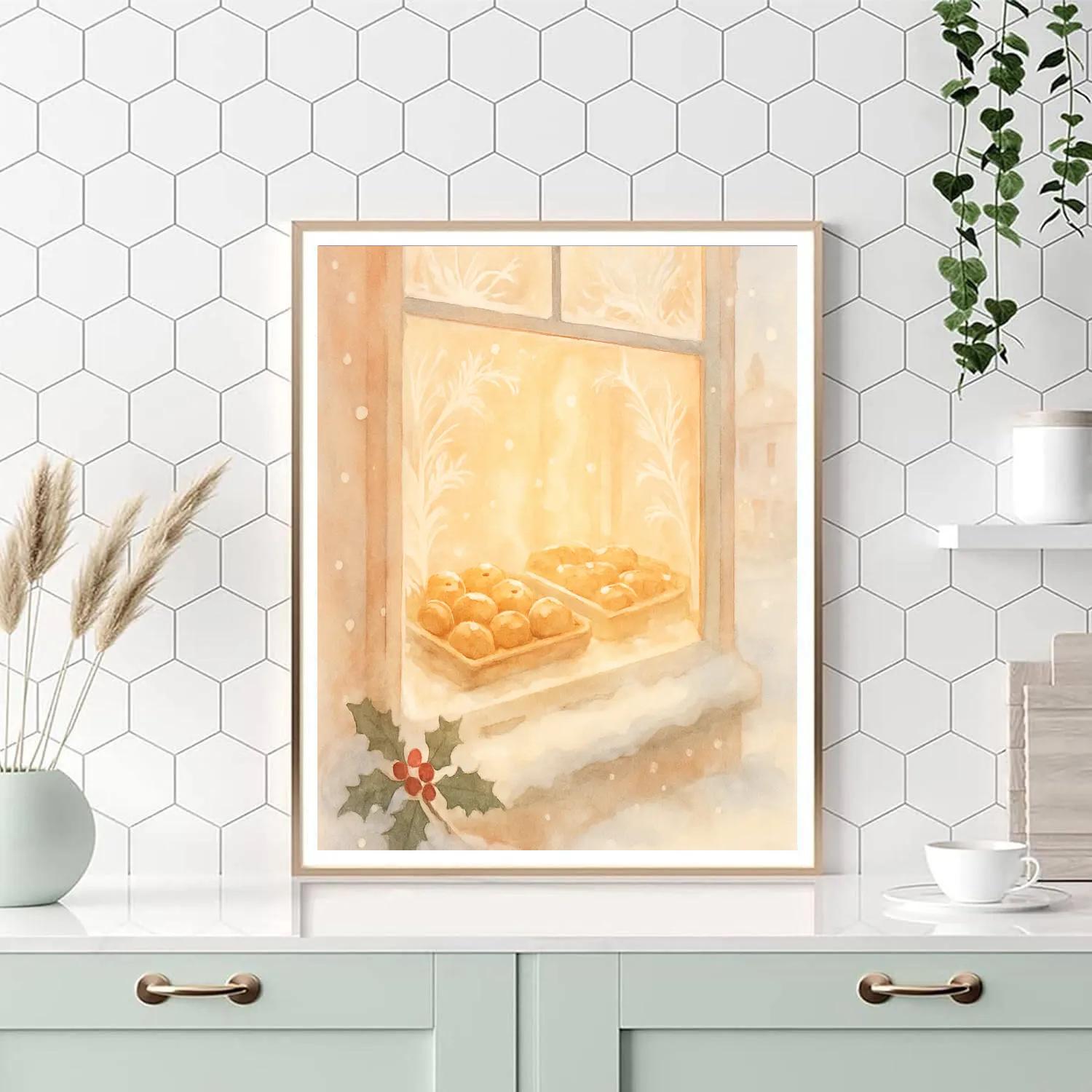 Icicle Bakery Morning Number painting